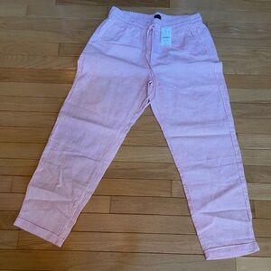 J crew factory linen striped pants